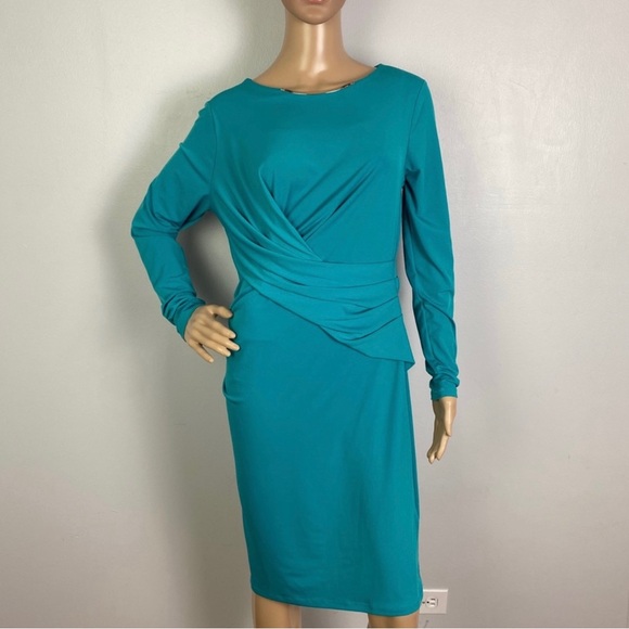 MICHAEL MICHAEL KORS BLUE LONG SLEEVE MINI DRESS - Picture 2 of 10